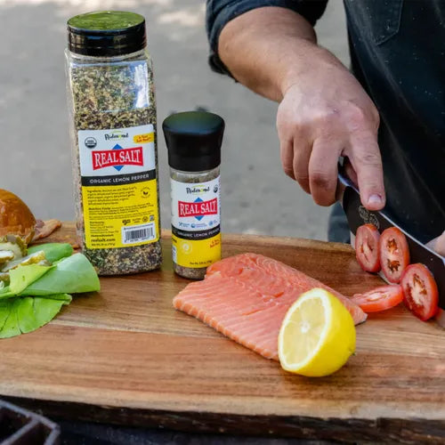 Real Salt® Organic Lemon Pepper Grinder 2.8 Oz