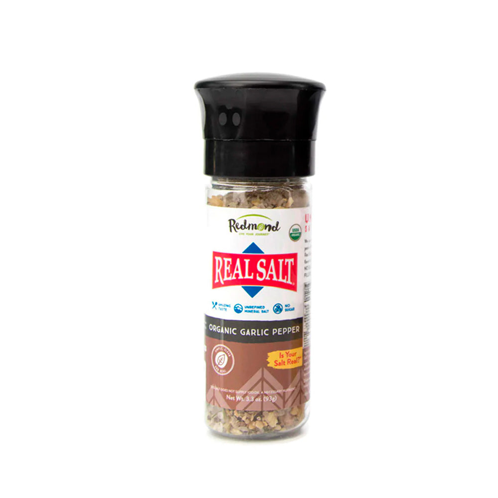 Real Salt® Organic Garlic Pepper Grinder