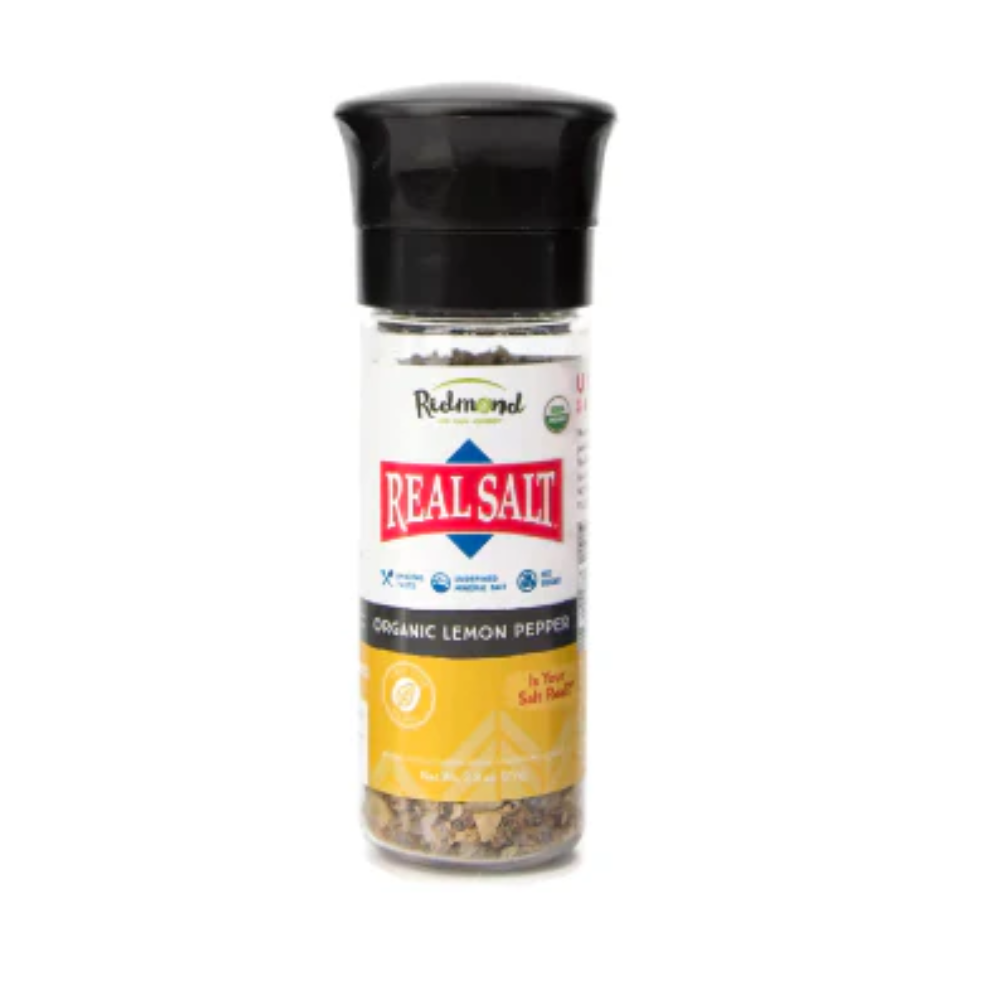 Real Salt® Organic Lemon Pepper Grinder 2.8 Oz